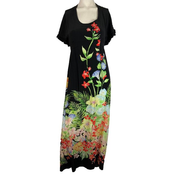 Hailey Menzies Memories Of Utopia 2023 Floral Maxi Dress Abundant Blooms Backles - Picture 1 of 8